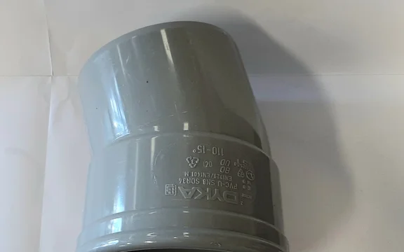 PVC bocht 15° mof-spie 110mm SN8